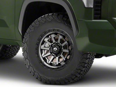 Fuel Wheels Covert Matte Gunmetal with Black Bead Ring 6-Lug Wheel; 17x8.5; 0mm Offset (22-24 Tundra)