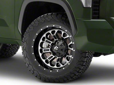 Fuel Wheels Crush Matte Black Machined 6-Lug Wheel; 20x9; 1mm Offset (22-24 Tundra)