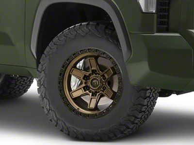 Fuel Wheels Kicker Matte Bronze with Black Bead Ring 6-Lug Wheel; 17x9; -12mm Offset (22-24 Tundra)
