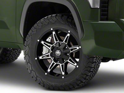 Mayhem Wheels Rampage Black Milled 6-Lug Wheel; 20x9; 18mm Offset (22-24 Tundra)
