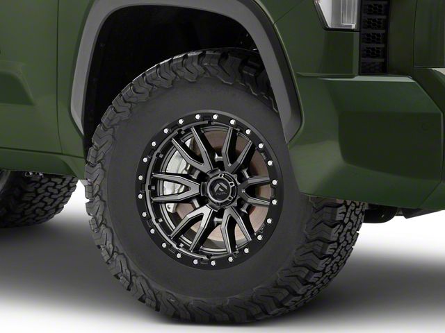 Fuel Wheels Rebel Matte Gunmetal with Black Bead Ring 6-Lug Wheel; 17x9; 1mm Offset (22-24 Tundra)