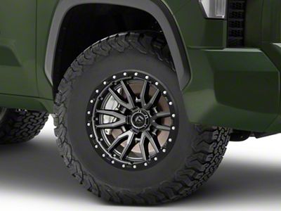 Fuel Wheels Rebel Matte Gunmetal with Black Bead Ring 6-Lug Wheel; 17x9; 1mm Offset (22-23 Tundra)