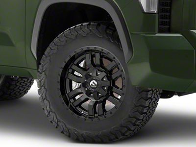 Fuel Wheels Sledge Gloss and Matte Black 6-Lug Wheel; 18x9; 1mm Offset (22-24 Tundra)