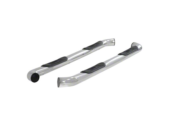 3-Inch Round Side Step Bars; Polished Stainless (07-21 Tundra Double Cab)