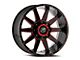 XF Offroad XF-219 Gloss Black Red Milled 6-Lug Wheel; 20x10; -24mm Offset (16-23 Tacoma)