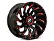 XF Offroad XF-224 Gloss Black Red Milled 6-Lug Wheel; 20x10; -12mm Offset (22-24 Tundra)
