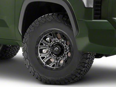 Fuel Wheels Traction Matte Gunmetal with Black Ring 6-Lug Wheel; 17x9; -12mm Offset (22-24 Tundra)