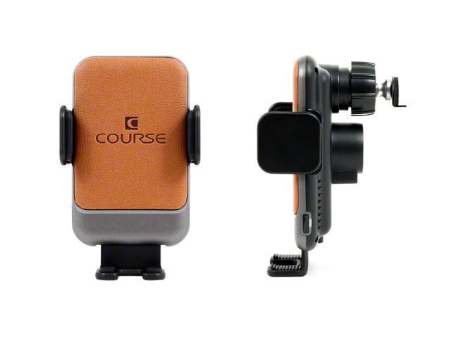 Direct Fit Phone Mount with Charging Auto Closing Cradle Head; Tan (14-21 Tundra)