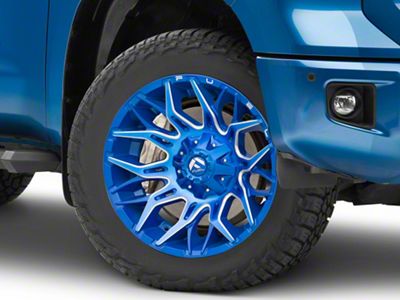 Fuel Wheels Twitch Anodized Blue Milled 5-Lug Wheel; 22x10; -18mm Offset (14-21 Tundra)