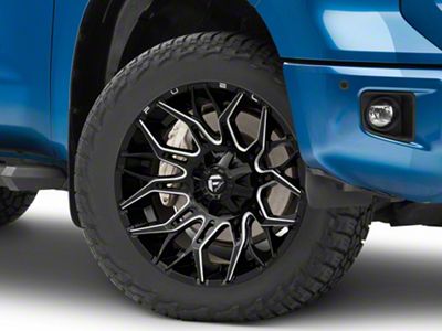 Fuel Wheels Twitch Glossy Black Milled 5-Lug Wheel; 20x10; -18mm Offset (14-21 Tundra)