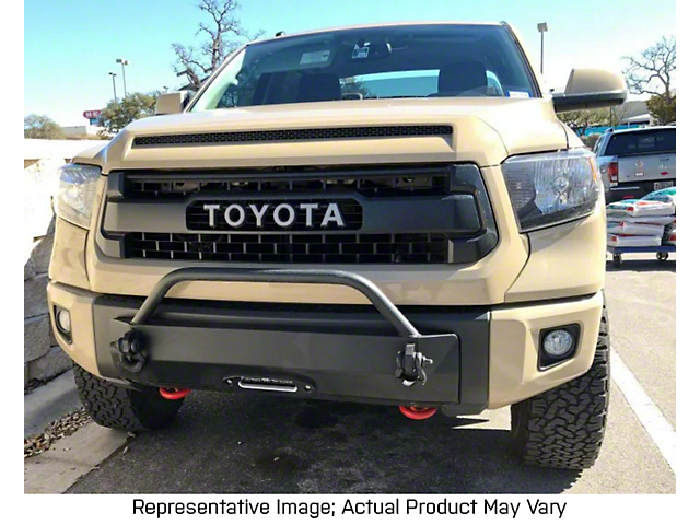 Southern Style Offroad Slimline Hybrid Front Bumper with Bull Bar and Winch Line Opening; Bare Metal (14-21 Tundra)