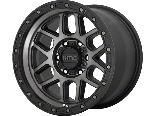 KMC Mesa Satin Black with Gray Tint 5-Lug Wheel; 18x9; 25mm Offset (14-21 Tundra)