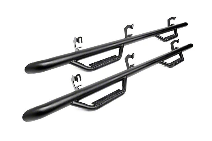 Rough Country Tundra Cab Length Nerf Side Step Bars; Black