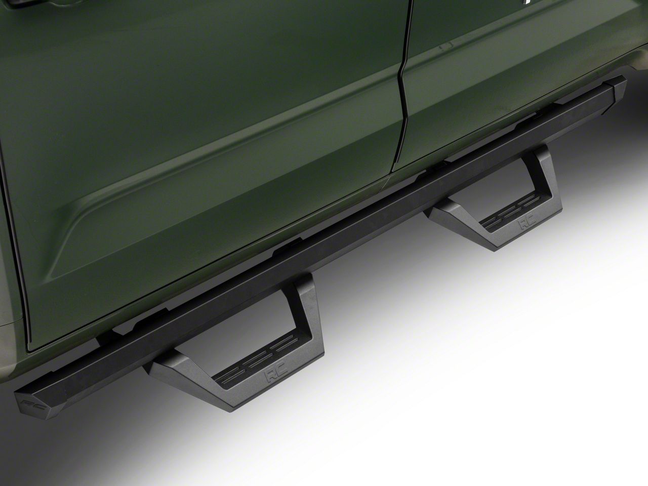Rough Country Tundra SRX2 Adjustable Aluminum Side Step Bars; Textured