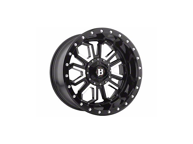 Ballistic Saber Gloss Black Machined 6-Lug Wheel; 20x9; 0mm Offset (22-23 Tundra)