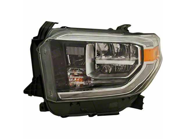 Headlights Depot Halogen Headlight; Driver Side (18-21 Tundra w/ Factory LED DRL)