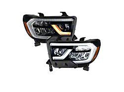 Form Lighting LED Reflector Headlights; Black Housing; Clear Lens (07-13 Tundra)