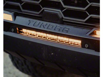 Heretic Studios 20-Inch LED Light Bar with Hidden Bumper Mounting Brackets; Combo Beam; Amber Lens (22-23 Tundra)