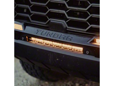 Heretic Studios 20-Inch LED Light Bar with Hidden Bumper Mounting Brackets; Spot Beam; Clear Lens (22-24 Tundra)