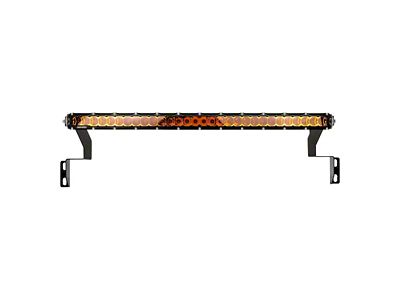 Heretic Studios 30-Inch LED Light Bar with Behind the Grille Mounting Brackets; Combo Beam; Amber Lens (14-21 Tundra)