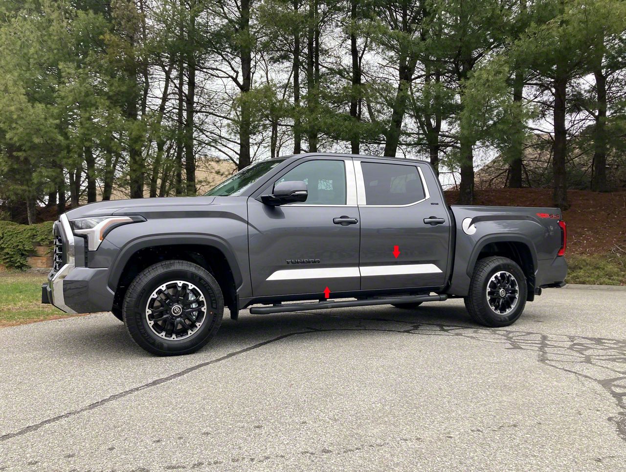 Tundra Rocker Panel Insert Trim; Stainless Steel (2224 Tundra CrewMax