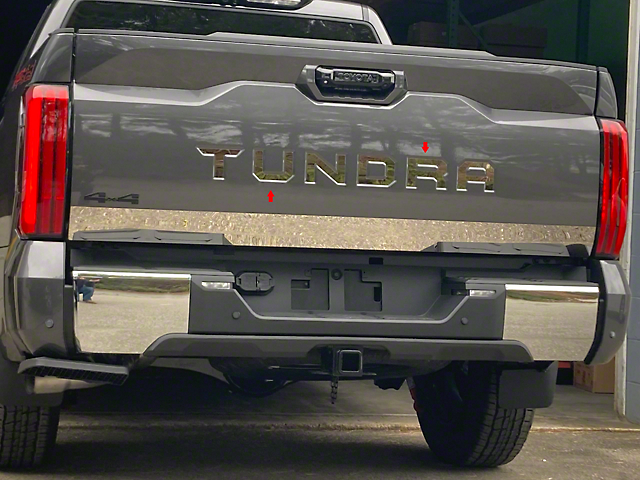 Tailgate Letter Inserts; Stainless Steel (22-23 Tundra)