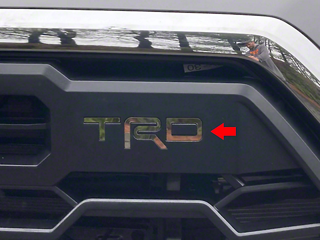 TRD Grille Letter Inserts; Stainless Steel (22-23 Tundra TRD)