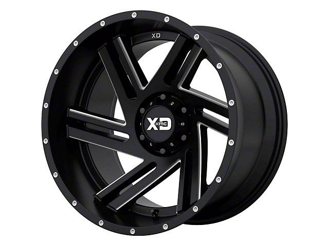 XD Swipe Satin Black Milled 5-Lug Wheel; 17x9; 18mm Offset (14-21 Tundra)