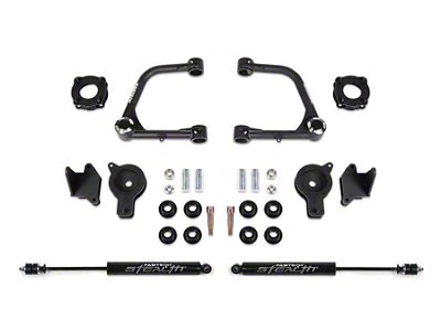 Fabtech 3-Inch Uniball Upper Control Arm Lift Kit with Rear Air Bag Spacers and Stealth Shocks (22-24 Tundra CrewMax, Excluding Hybrid)