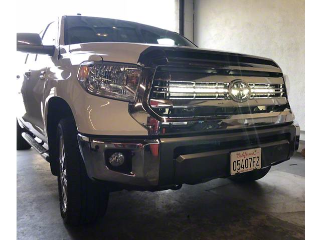 Cali Raised LED 42-Inch Curved LED Light Bar with Hidden Grille Mounting Brackets; Combo Beam (14-21 Tundra)