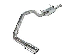 Bold Performance Single Exhaust System with Black and Polished Tip; Side Exit (10-19 4.6L Tundra)