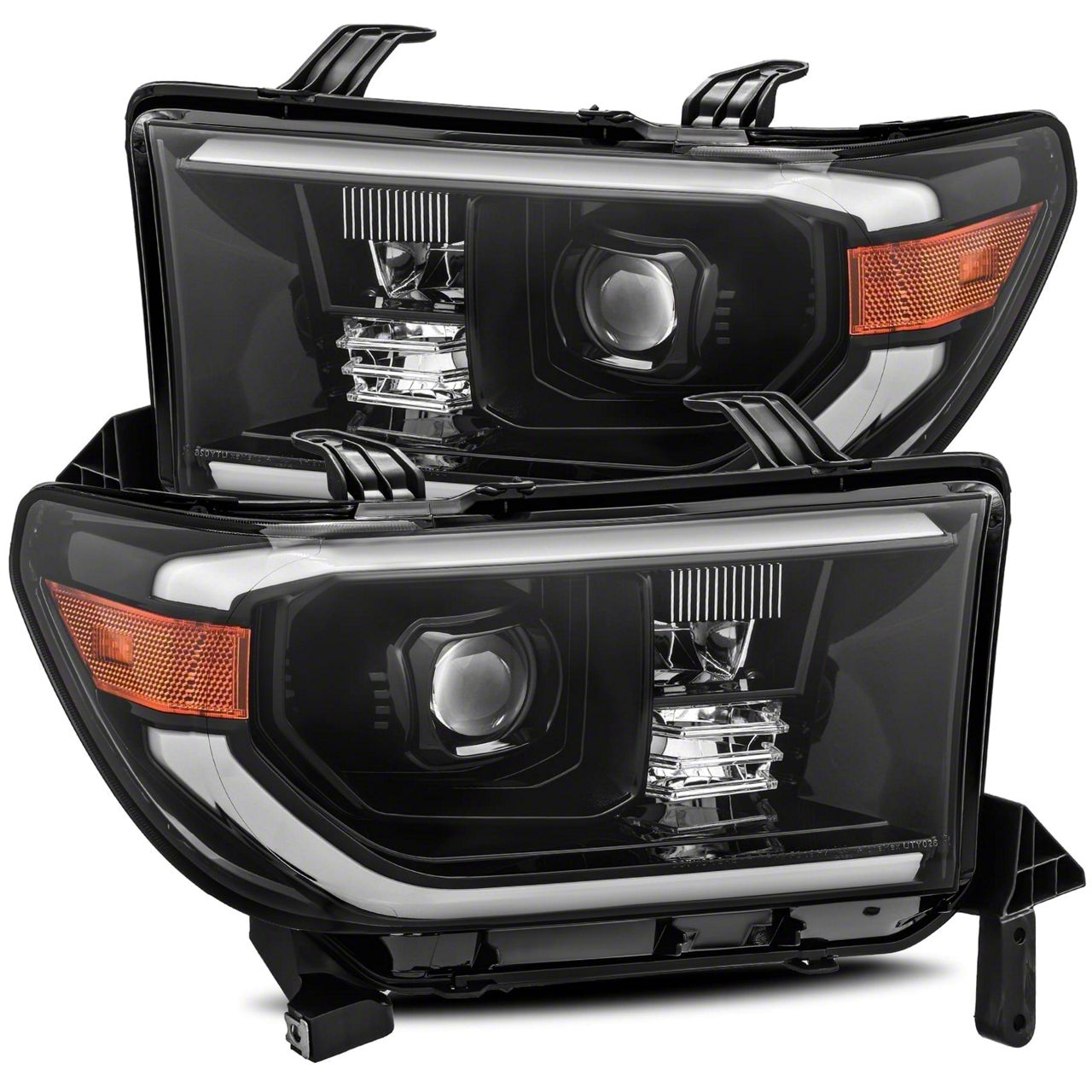 AlphaRex LUXX-Series LED Projector Headlights; Jet Black Housing; Clear Lens (07-13 Tundra w/ Level Adjuster)