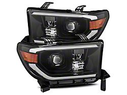 LUXX-Series LED Projector Headlights; Jet Black Housing; Clear Lens (07-13 Tundra w/ Level Adjuster)