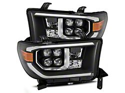 NOVA-Series LED Projector Headlights; Black Housing; Clear Lens (07-13 Tundra w/ Level Adjuster)