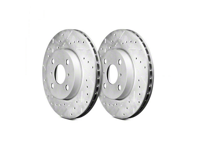 Remmen Brakes Series B130 Cross-Drilled and Slotted 5-Lug Rotors; Rear Pair (07-21 Tundra)