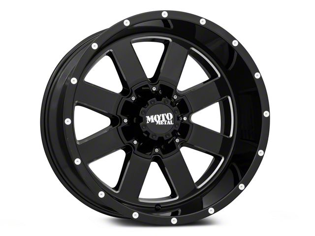 Moto Metal MO962 Gloss Black Milled 5-Lug Wheel; 20x12; -44mm Offset (07-13 Tundra)