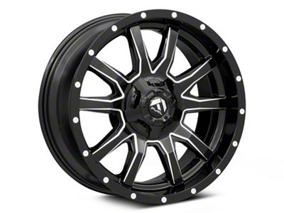 Fuel Wheels Vandal Gloss Black Milled 5-Lug Wheel; 20x9; 1mm Offset (07-13 Tundra)