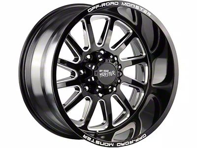 Off-Road Monster M17 Gloss Black Milled 5-Lug Wheel; 20x10; -19mm Offset (14-21 Tundra)