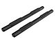 RedRock 4-Inch Oval Straight End Side Step Bars; Textured Black (22-24 Tundra Double Cab)