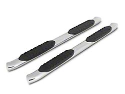 RedRock 5-Inch Oval Bent End Side Step Bars; Stainless Steel (22-23 Tundra Double Cab)