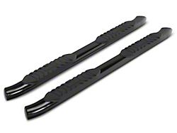 RedRock 5-Inch Oval Bent End Side Step Bars; Black (22-23 Tundra Double Cab)