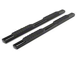RedRock 5-Inch Oval Straight End Side Step Bars; Black (22-23 Tundra Double Cab)