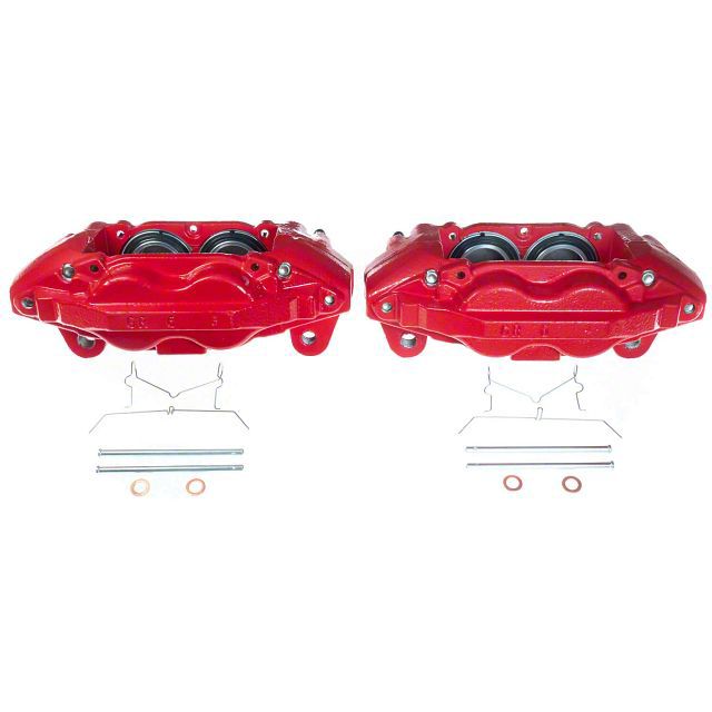 PowerStop Tundra Performance Front Brake Calipers; Red S7342 (Late 15