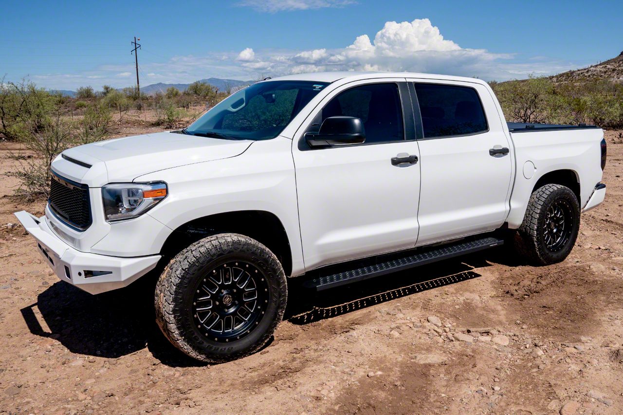Raptor Series 6.50-Inch Sawtooth Slide Track Running Boards; Black Textured (07-21 Tundra CrewMax)