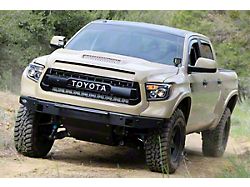 Cali Raised LED 42-Inch Curved LED Light Bar with Hidden Grille Mounting Brackets and Blue Backlight Switch; Spot Beam (14-21 Tundra)