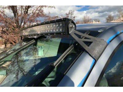 Cali Raised LED 52-Inch Curved LED Light Bar with Roof Mounting Brackets and Blue Backlight Switch; Combo Beam (07-21 Tundra)