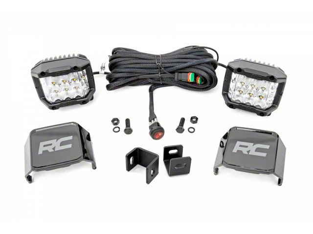 Rough Country 3-Inch Osram Wide Angle Series LED Ditch Light Kit (22-24 Tundra)