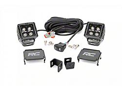 Rough Country Black Series Amber DRL LED Ditch Light Kit; Spot Beam (22-23 Tundra)