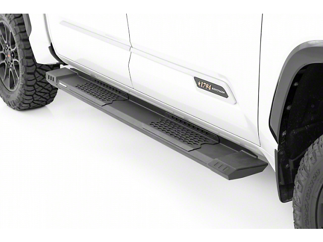 Rough Country Cab Length HD2 Running Boards; Black (22-23 Tundra CrewMax)