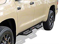 Drop Down Style Nerf Side Step Bars; Matte Black (07-21 Tundra Double Cab)